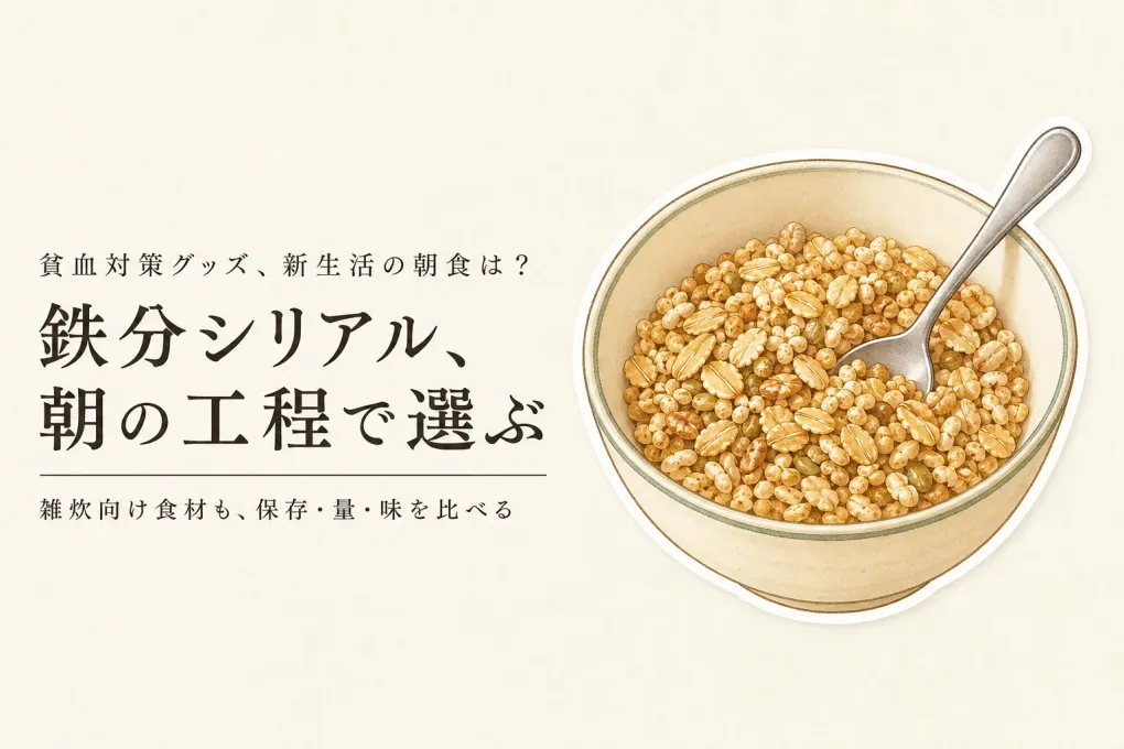 春の新生活、鉄分シリアルと雑炊はどう選ぶ？朝食の準備時間・1食分・常温保存・味を比較